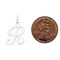 Sterling Silver Stamped Initial Letter R Charm Pendant Jewerly 20mm x 12mm
